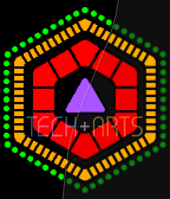 A composite of the tidied Hex-An watchface, and the original export from Inkscape.